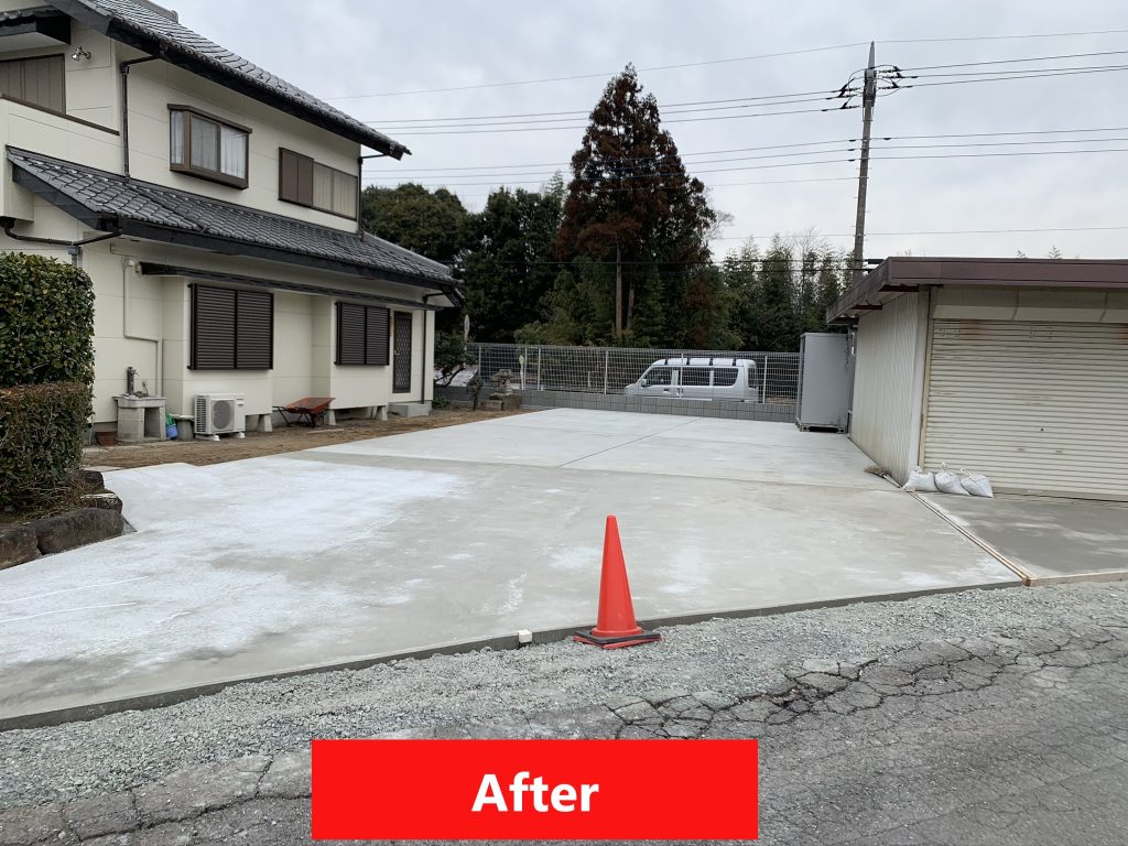 渋川市　駐車場土間コンクリート