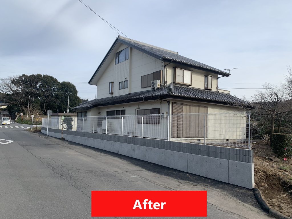 渋川市　ブロック塀新設