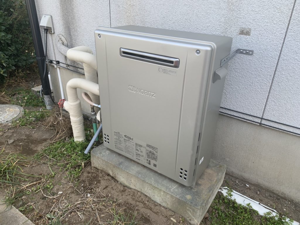 渋川市 給湯器工事 《ノーリツ ガス給湯器 オート20号 GT-C2062SARX BL》 -リフォームモリハウスー