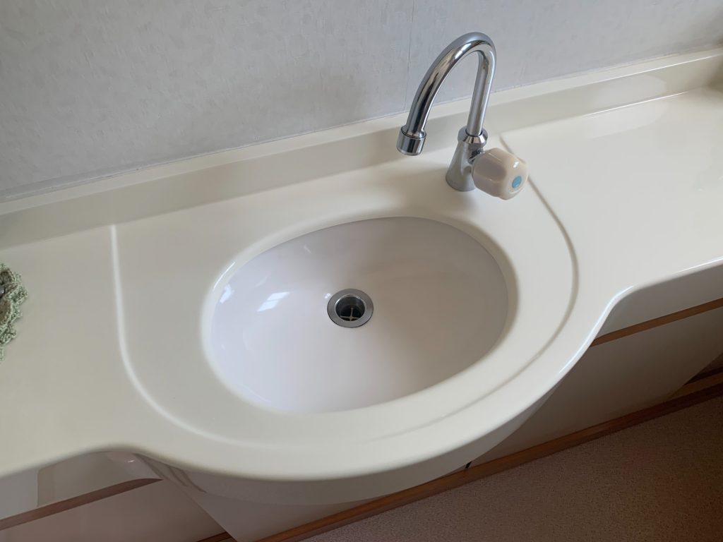 渋川市 トイレ手洗器コーティング・パッキン交換 -リフォームモリハウスー