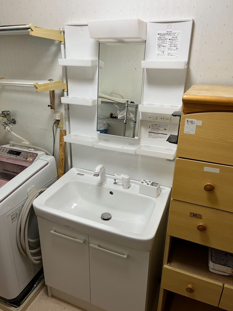 吉岡町 洗面台工事 <リクシル オフト> -リフォームモリハウスー