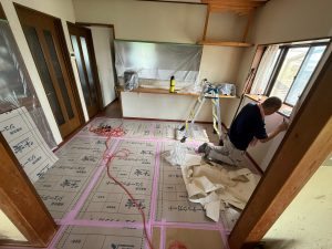 吉岡町　台所・食堂工事〈LIXIL　ラシッサＳフロア〉