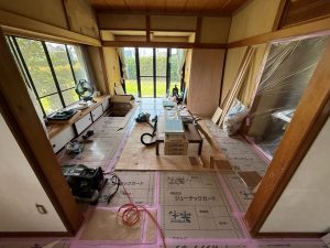 吉岡町　居間・広縁工事〈LIXIL　ラシッサＳ　フロア〉