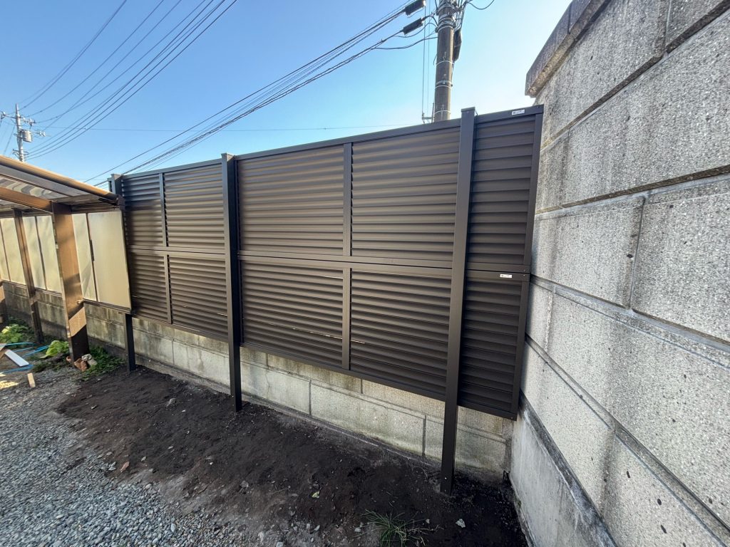 吉岡町　フェンス工事　