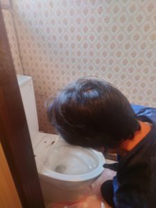 渋川市　１Ｆトイレ便座交換〈TOTO　温水洗浄便座ウォッシュレットSS1〉