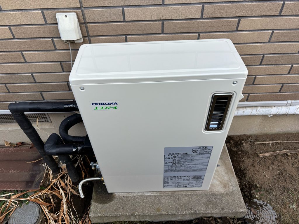 渋川市　石油給湯器工事〈コロナ　石油給湯器エコフィールUKB-EF472A〉