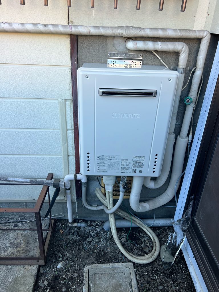 前橋市　ガス給湯器工事〈ノーリツ　ガス給湯器〉