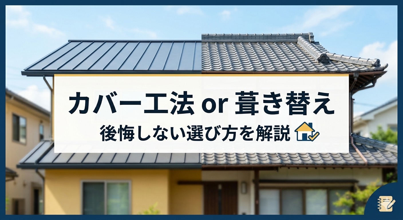 【屋根】カバー工法or葺き替え｜後悔しない選び方を解説！