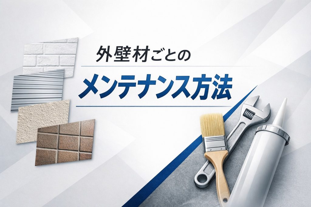 【外壁】外壁材ごとのメンテナンス方法