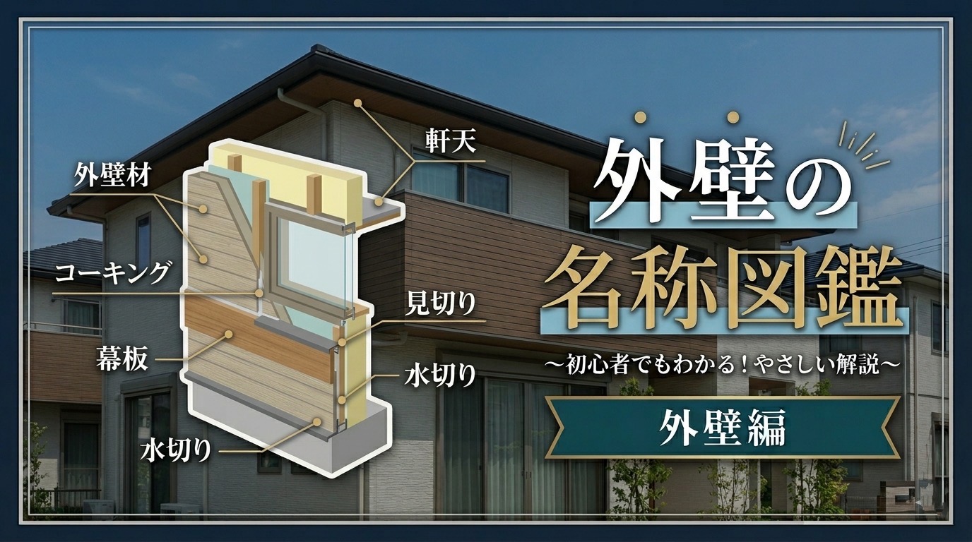 【外壁】初心者でもわかる！名称を図解でやさしく解説～外壁編～