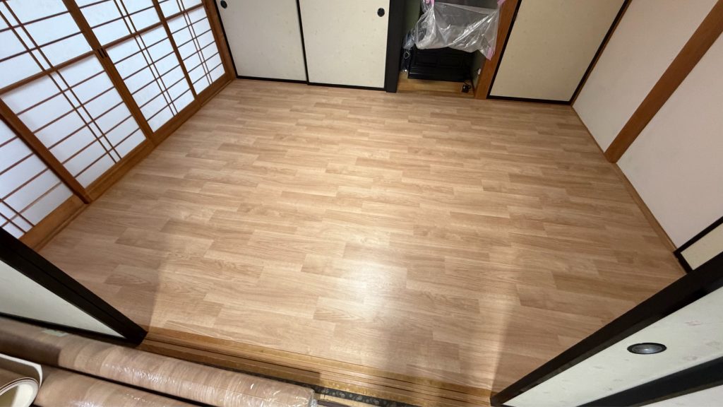 榛東村　畳→フローリング貼替え工事〈リリカラ　住まいるケアフロア〉
