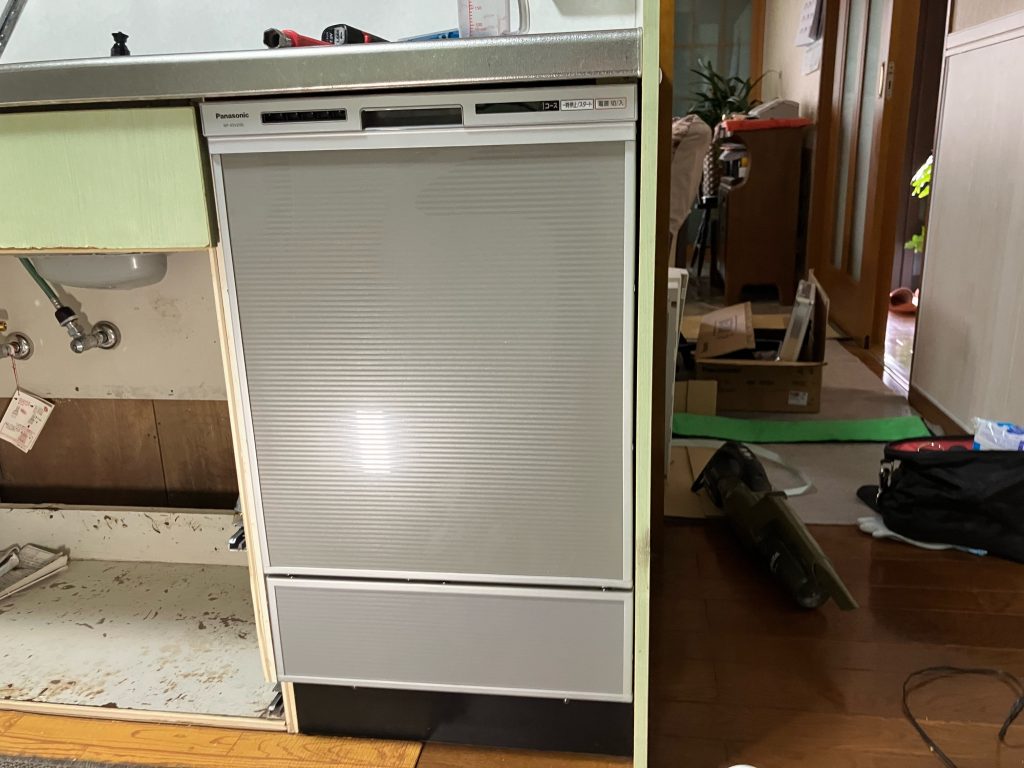 渋川市　食洗器新設工事〈Panasonic　深型食洗器〉