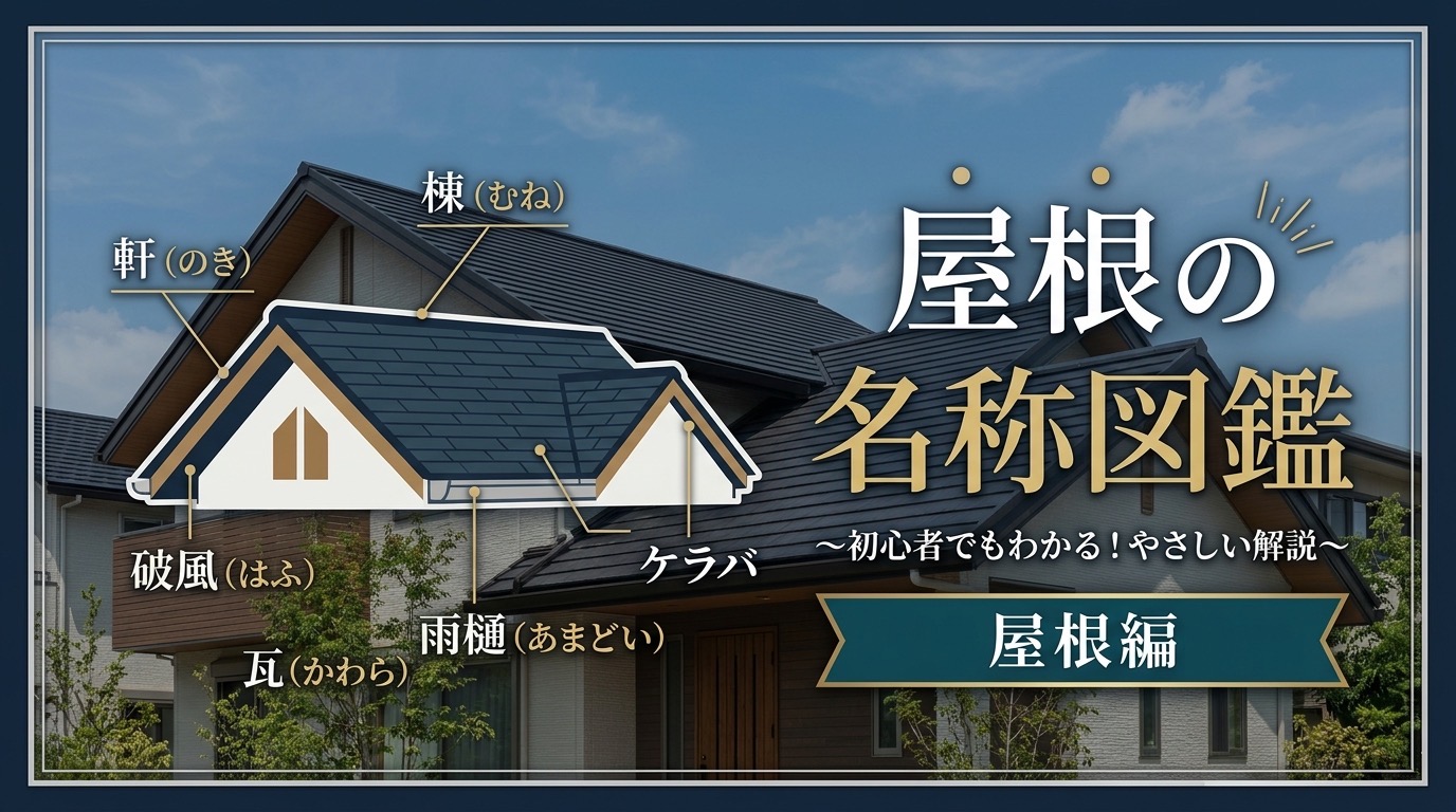 【屋根】初心者でもわかる！名称を図解でやさしく解説～屋根編～