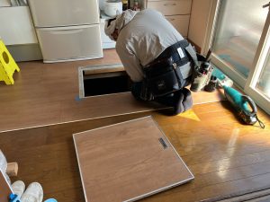 前橋市　台所床上貼り工事〈LIXIL　ラシッサＳ〉