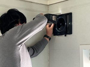 吉岡町　浴室換気扇〈三菱　浴室換気扇　壁付け　V-13BD7〉