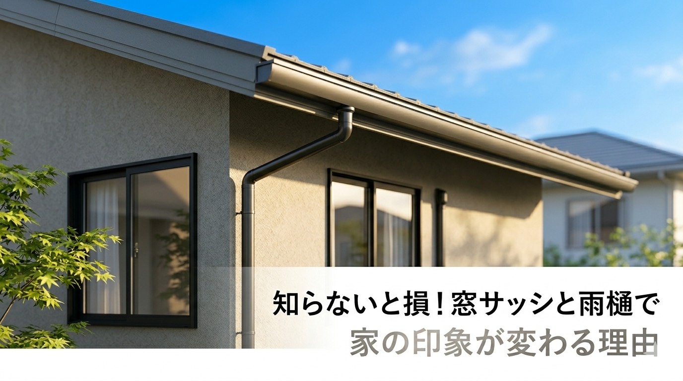 【外壁】知らないと損！窓サッシと雨樋で家の印象が変わる理由