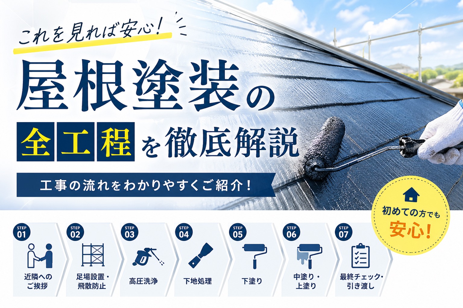 【屋根】これを見れば安心😮‍💨屋根塗装の全工程を徹底解説
