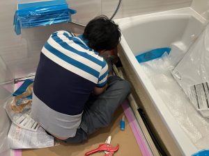 渋川市　浴室工事〈タカラ　システムバス　グランスパ　S1216サイズ〉