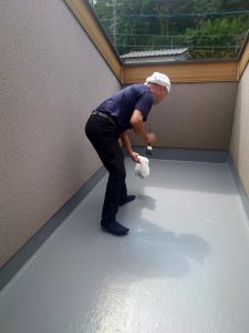 渋川市　バルコニー防水・コーキング工事
