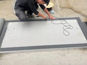 渋川市　網戸張替工事〈グレーネット　16520〉