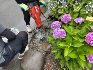 渋川市　看板撤去工事