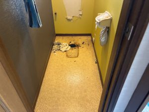 渋川市　1Ｆトイレ工事〈LIXIL　一体型トイレ　プレアスLS　6グレード　ブルーグレー〉
